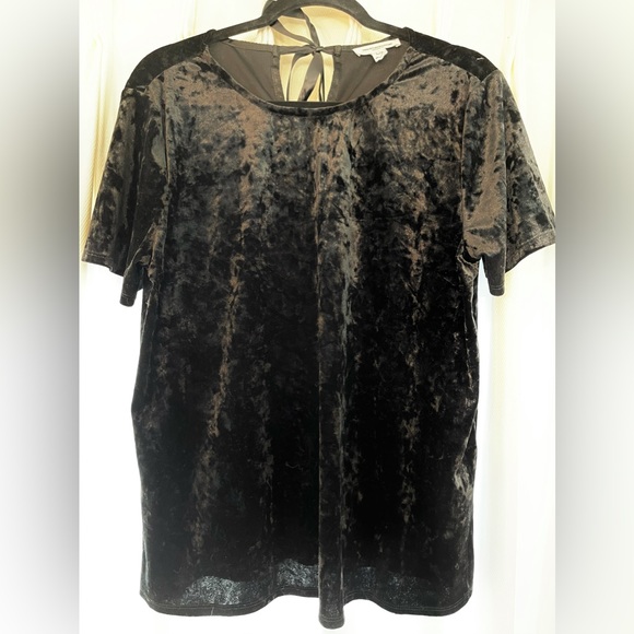 Crushed Velvet tie back blouse - Picture 2 of 3